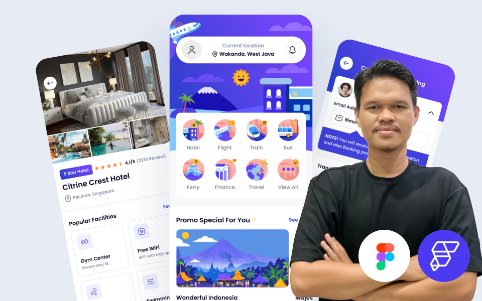 Kelas Slicing Figma to FlutterFlow: Aplikasi Booking Luxury Hotel di BuildWithAngga